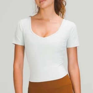 Lululemon Align v-neck cropped T-shirt